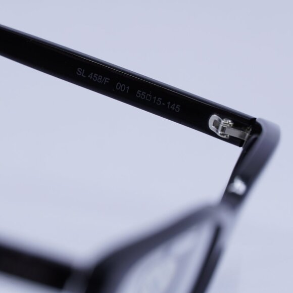 Saint Laurent SL458/F 001 Eyeglasses Black 55mm Rectangle Frame - Picture 6 of 11